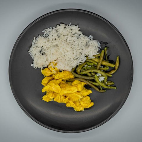 Pollo al curry con Riso Basmati & Fagiolini
